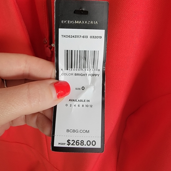 NWT BCBGMaxAzria mini dress, size 0 - Picture 5 of 16